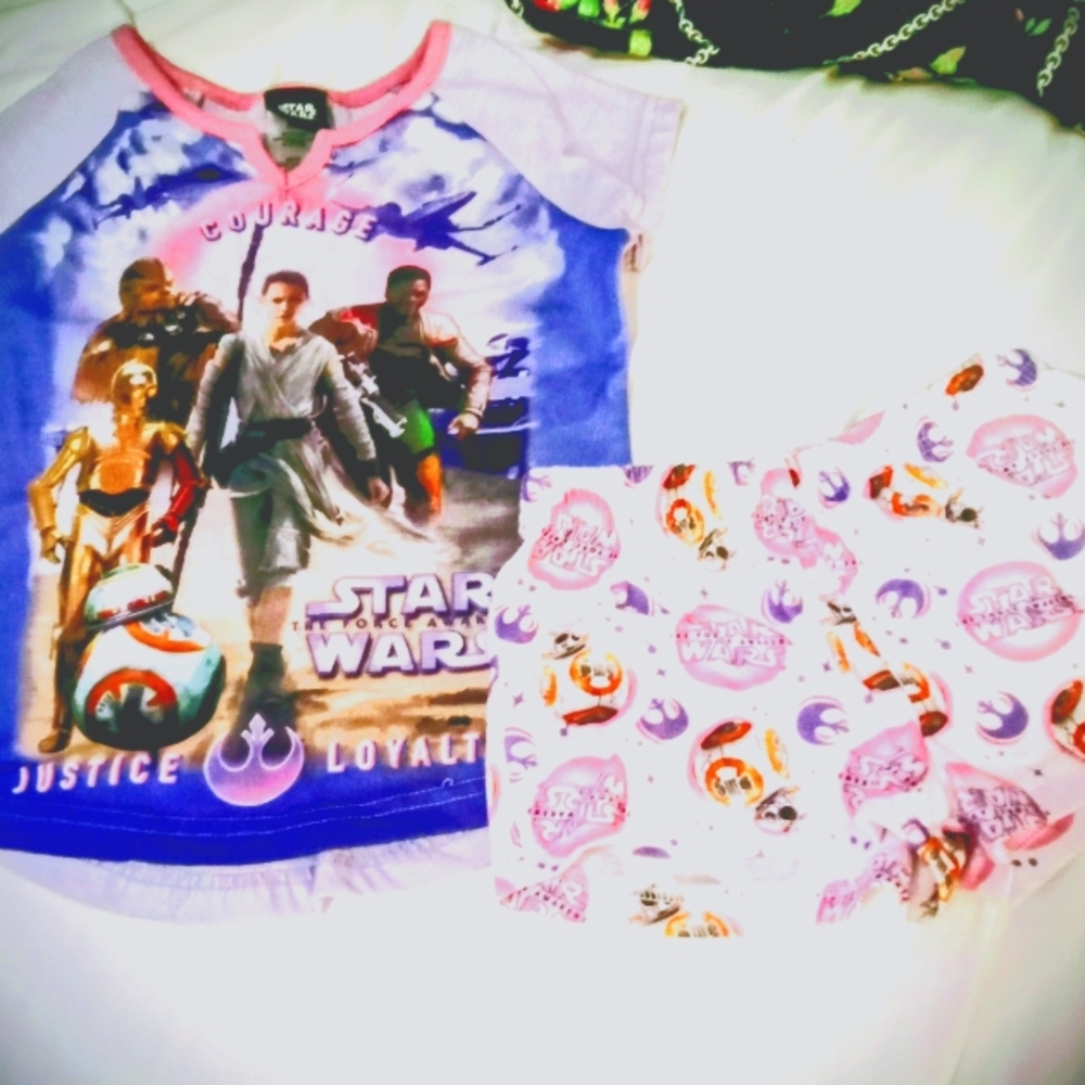 Star Wars Kids Pajama Set - Blue and Pink